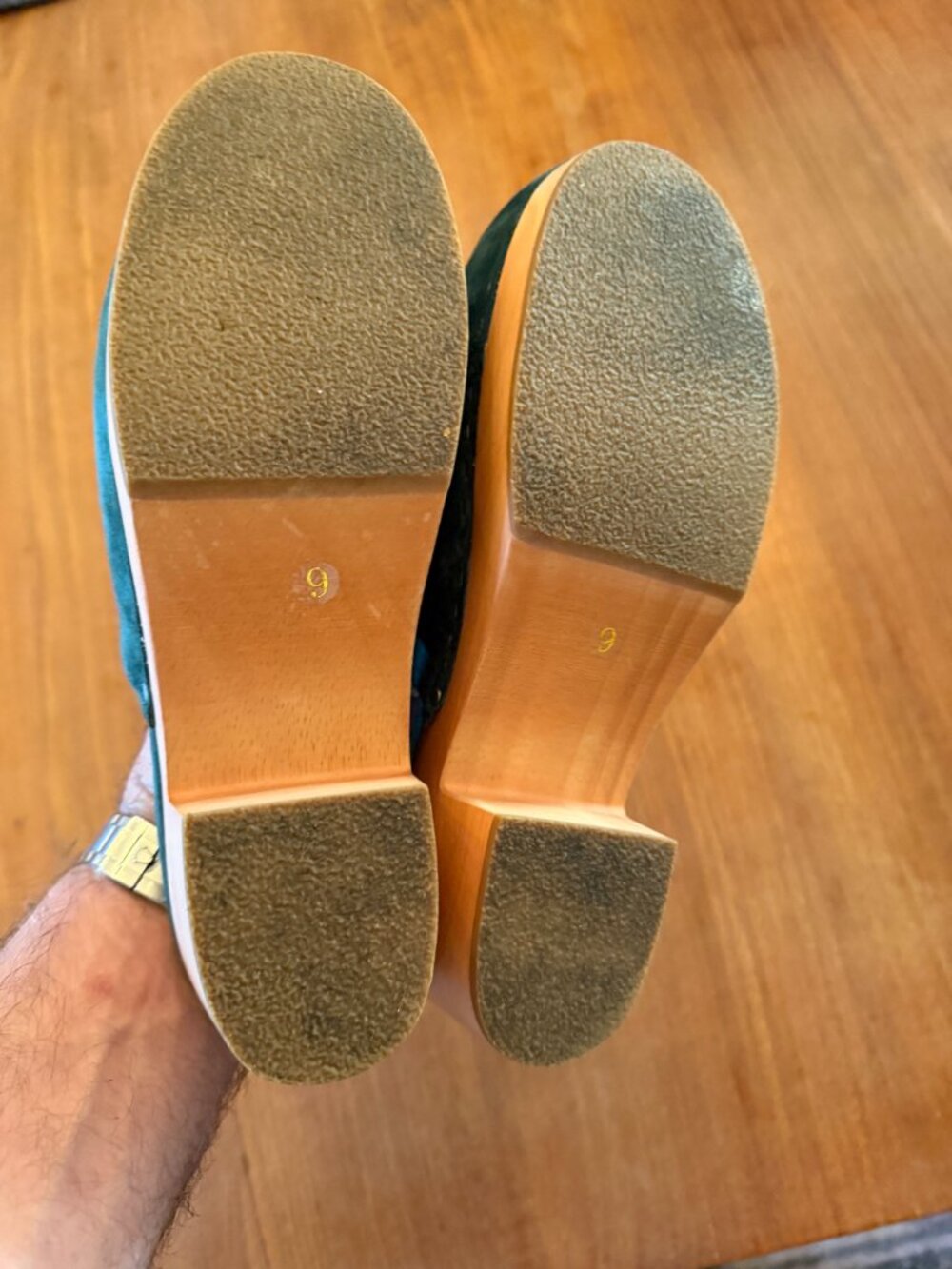 Charlotte Stone Emerald Green Suede Martino Clogs - Picture 5 of 5